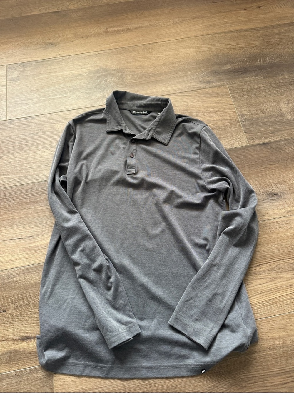 Travis Mathew Long Sleeve Polo Shirt - Charcoal Gray